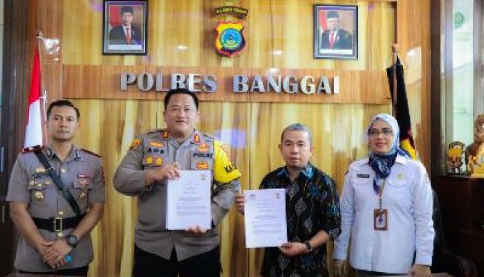 Perkuat Sinergi Dalam Pemilu, Polres Banggai dan KPU Tandatangani MoU