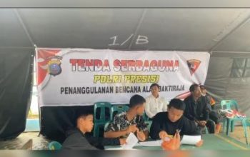 Polda Sumut Dirikan Tenda Serba Guna, Bantu Anak-Anak Korban Longsor Humbahas Ujian Semester