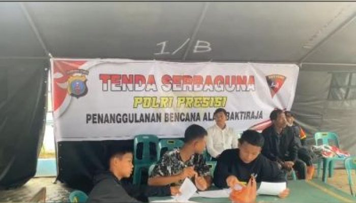 Polda Sumut Dirikan Tenda Serba Guna, Bantu Anak-Anak Korban Longsor Humbahas Ujian Semester