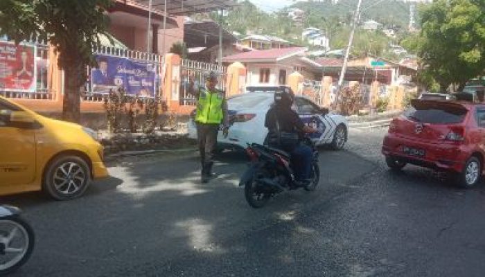Satgas Kamseltibcarlantas OMB Polres Banggai, Gelar Patroli Minggu Pagi