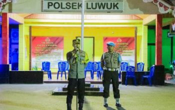 Jaga Malam Natal, Kabag Ops Polres Banggai Pimpin Apel Gabungan TNI-Polri