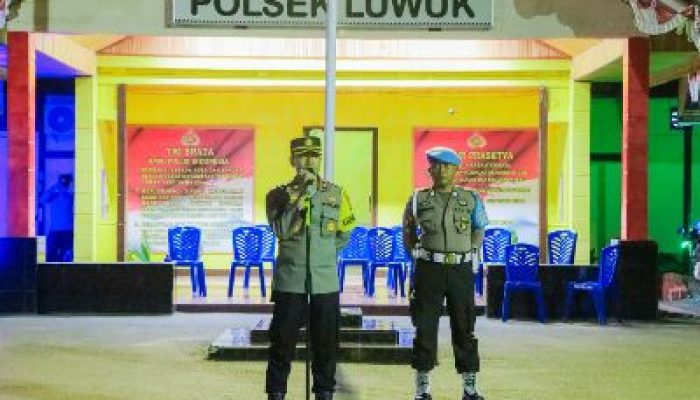 Jaga Malam Natal, Kabag Ops Polres Banggai Pimpin Apel Gabungan TNI-Polri