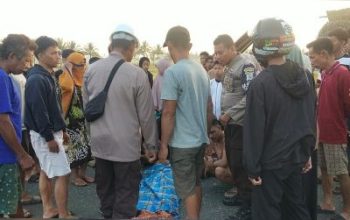 Pemotor Tewas Setelah Menabrak Tumpukan Batu di Pinggir Jalan Trans Sulawesi Batui Selatan
