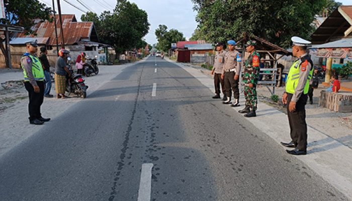 Sinergitas Polres Sigi Dengan TNI Mengamankan Tahapan Kampanye di Sigi