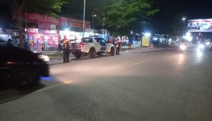 Satgas Kamseltibcar Lantas, Gelar Patroli Malam Dalam Rangka Operasi Mantap Brata 2024 di Kabupaten Poso