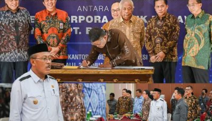 Wabup Morut H. Djira, Saksikan Penandatanganan MoU Pembentukan Kelompok Usaha Bank (KUB) Antara Bank Mega dan Bank Sulteng