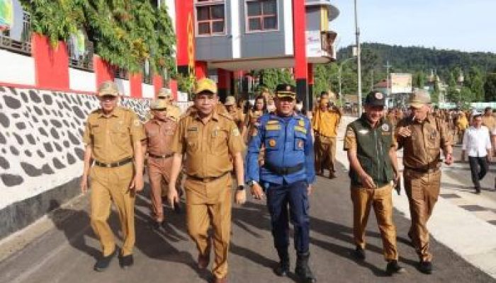 Sekda Morut Tinjau Kondisi Kantor DP2KBP3AD, Pasca Kebakaran Pada Hari Minggu Malam