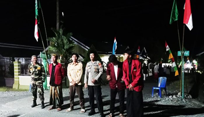 Sinergi Polsek Nuhon Dan Banser, Amankan Pengajian Akbar di Ponpes Hayatul Islam