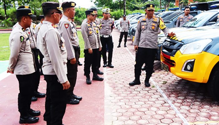 Kapolres Tojo Una-Una  Cek Kendaraan Dinas, Pastikan Siap dioperasikan amankan Pemilu 2024