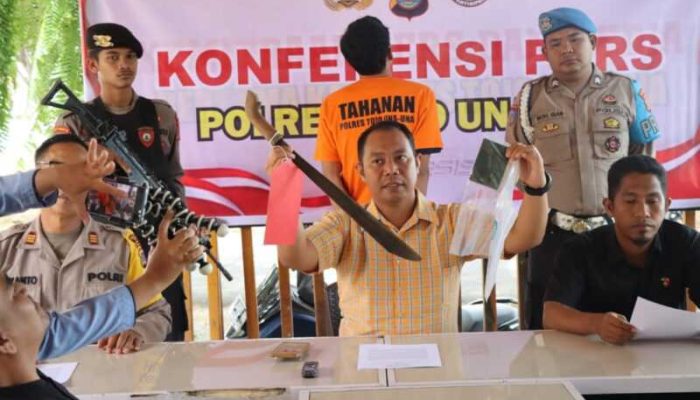 Polres Touna Gelar Konferensi Pers Pengungkapan Kasus KDRT yang Mengakibatkan Istri Meninggal Dunia