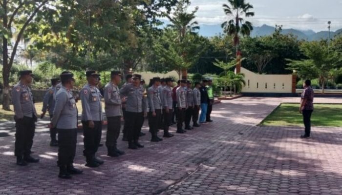 Ka Anev OMBrata Tinombala 2023-2024 Polres TojoUna-Una pimpin apel