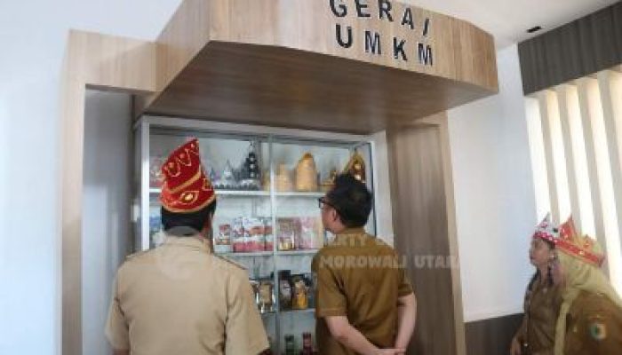 Bupati Morut Launching Gerai UMKM di Ruang Lobby Kantor Bupati