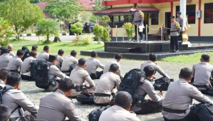 Gelar Apel Pelepasan Pasukan Pengamanan TPS, Ini Penekanan Kapolres Morowali Utara