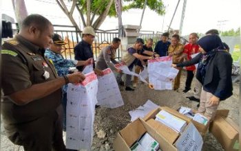 KPU Musnahkan Logistik Surat Suara Rusak dan Kelebihan, Disaksikan Bawaslu dan Forkopimda