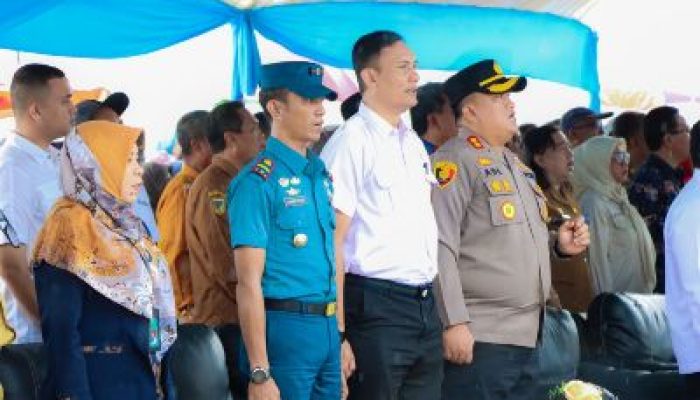 Kapolres Banggai Hadiri Peresmian Pasar Bunta Secara Daring, Dan Pemanfaatan Pasar Simpong Oleh Menteri Perdagangan RI