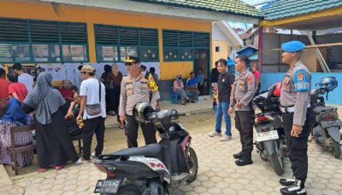Kapolres Bangkep Bersama Jajarannya, Pantau Langsung Pemungutan Suara di TPS