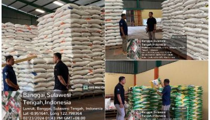 Cek Kelangkaan Beras : Polres Banggai Lakukan Sidak di Gudang Bulog Luwuk