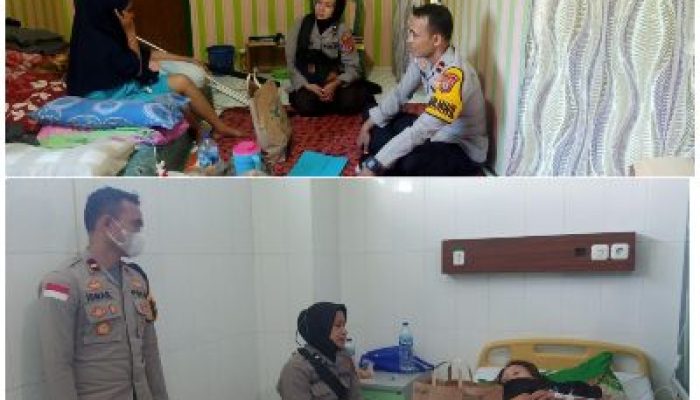 Rasa Empati, Kapolsek Marawola Besuk Penyelenggara Pemilu Yang Sakit