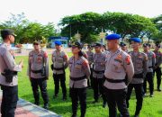 Kabag Ops Polres Banggai Terima Kedatangan Puluhan Personel BKO Pengamanan TPS Polda Sulteng