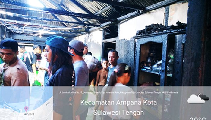 Kebakaran melanda rumah warga Kelurahan Muara Toba Tojo Una-Una