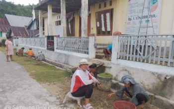 Menyambut Bulan Suci Ramadhan, Masyarakat Desa Mamulusan Kerja Bakti Bersihkan Lingkungan