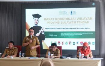 Bupati Morut Hadiri Rakor Program Beasiswa Indonesia Emas Daerah (BIE-D), Provinsi Sulawesi Tengah