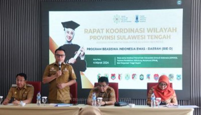 Bupati Morut Hadiri Rakor Program Beasiswa Indonesia Emas Daerah (BIE-D), Provinsi Sulawesi Tengah