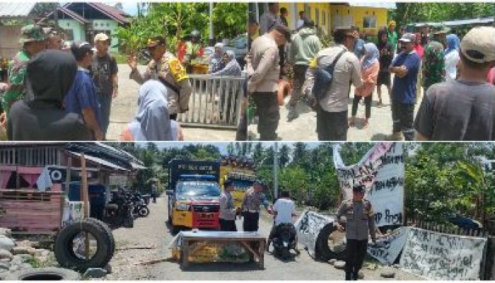 Kapolsek Batui, Pimpin Pengamanan Aksi Unras Masyarakat Menuju PT. Sawindo