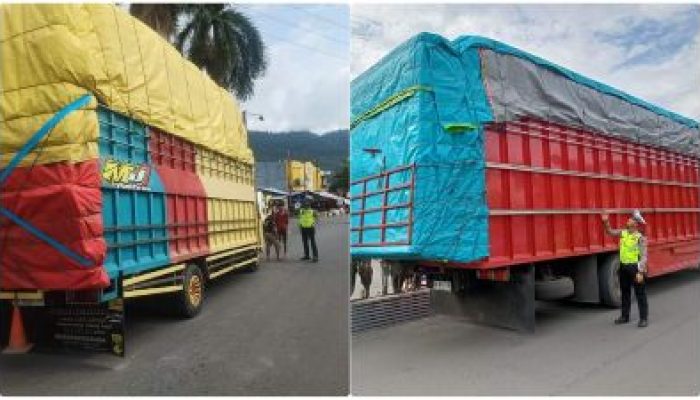 Antisipasi Terjadinya Laka Lantas, Satlantas Polres Banggai Tegur Pengemudi Odol