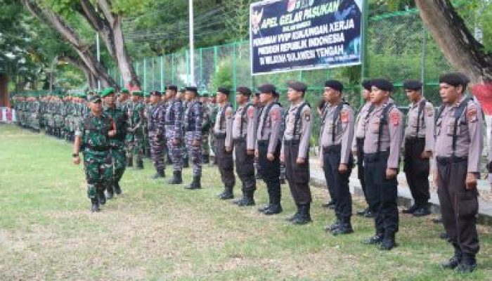 Polres Banggai Ikuti Apel Gelar Pasukan Pengamanan VVIP Kunker Presiden RI