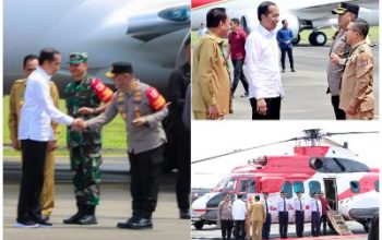 Kapolda Sulteng Didampingi Kapolres Banggai, Sambut Kedatangan Presiden RI di Bandara SAA Luwuk