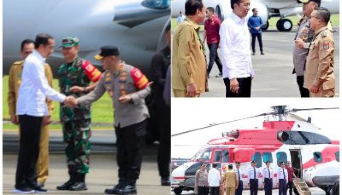 Kapolda Sulteng Didampingi Kapolres Banggai, Sambut Kedatangan Presiden RI di Bandara SAA Luwuk