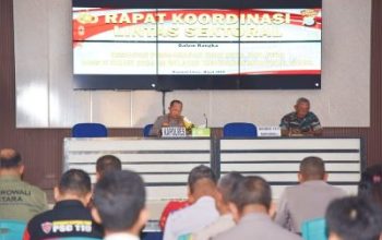 Polres Morowali Utara, Gelar Rakor Lintas Sektoral Pengamanan Lebaran Tahun 2024