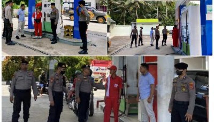 Polres Bangkep Gelar Patroli ke Sejumlah SPBU, di Wilayah Bangkep dan Balut Memastikan Kelancaran Distribusi
