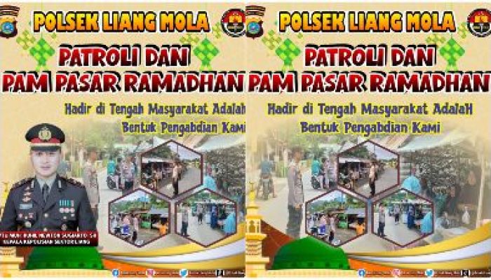 Polsek Liang Intensifkan Patroli Dialogis, Pada Pasar Ramadhan Di Wilayahnya