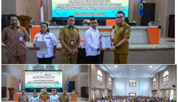 Bupati Morowali Utara, Serahkan SK Kepada 456 Guru Kontrak