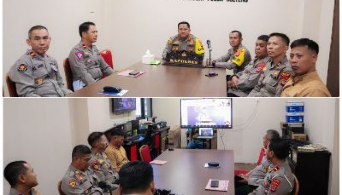 Kapolres Banggai Ikuti Vicon Divisi Humas Polri, Jelang Mudik Lebaran 2024