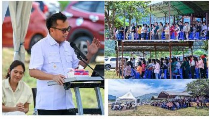 Ratusan ASN Morut Ikuti Ibadah Paskah di kaki Gunung Ponteoa di Desa Tinompo