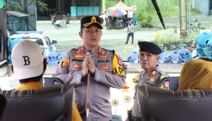 Kapolres Morowali Lepas Mudik Gratis Tujuan Makassar