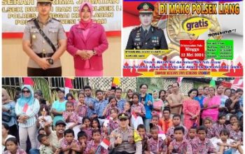 Polsek Liang Gelar Baksos, Sunatan Masal Bagi Sembako dan Pengobatan Gratis
