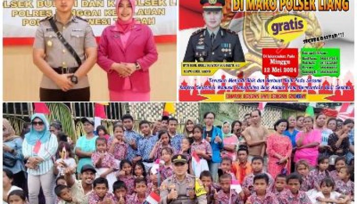 Polsek Liang Gelar Baksos, Sunatan Masal Bagi Sembako dan Pengobatan Gratis