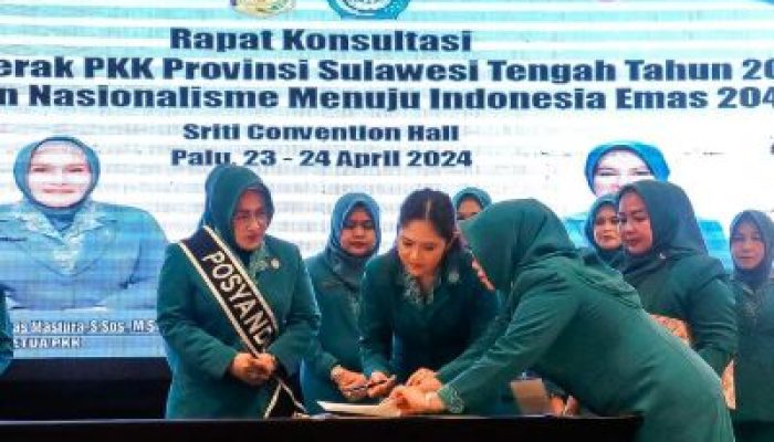 Ketua TP PKK Morut, Hadiri Rakon TP PKK Provinsi Sulteng di Palu