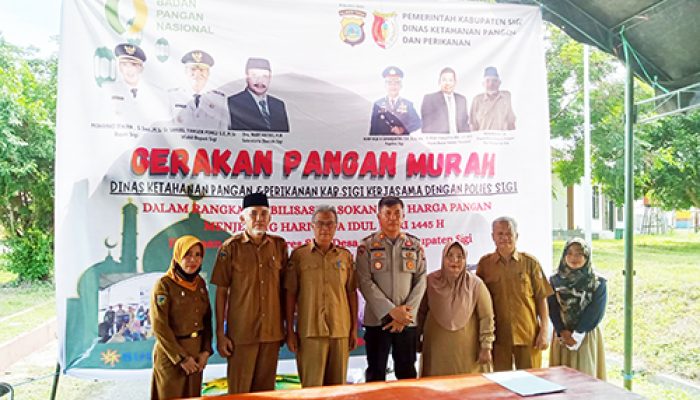Bekerjasama dengan Dinas Ketahanan Pangan, Polres Sigi Gelar Gerakan Pangan Murah di Mako Polres Sigi