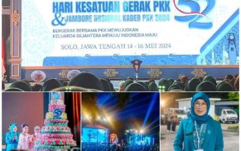 Ketua TP-PKK Kabupaten Banggai, Hadiri Malam Puncak Syukuran HKG-PKK Tahun 2024
