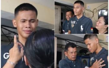 Dengan Terisak, Satrio Sampaikan Terima Kasih Kepada Kapolri