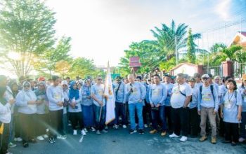 Temu Raya BPD Se_Sulteng, Wakil Bupati Banggai Lepas Jalan Sehat PABPDSI