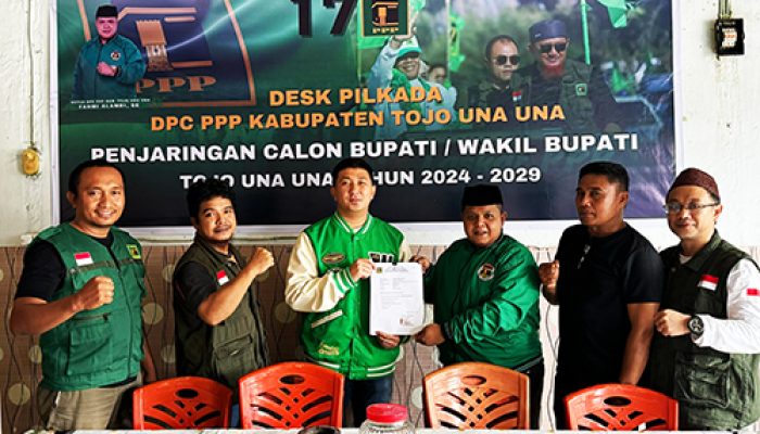PPP telah  membuka pendaftaran bakal calon bupati dan wakil bupati Pilkada Tojo Una-Una Tahun 2024