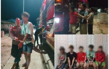 Polsek Mori Atas Tangkap 5 Terduga Pelaku Perkelahian di Bahodopi Yang Hendak Melarikan Diri ke Makassar
