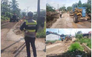 Dengar Keluhan Warga, Kapolsek Lembo Gerak Cepat Perbaiki Jalan Pasar Baru Beteleme