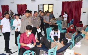 Polres Morowali Utara Gelar Donor Darah Jelang HUT Bhayangkara ke-78